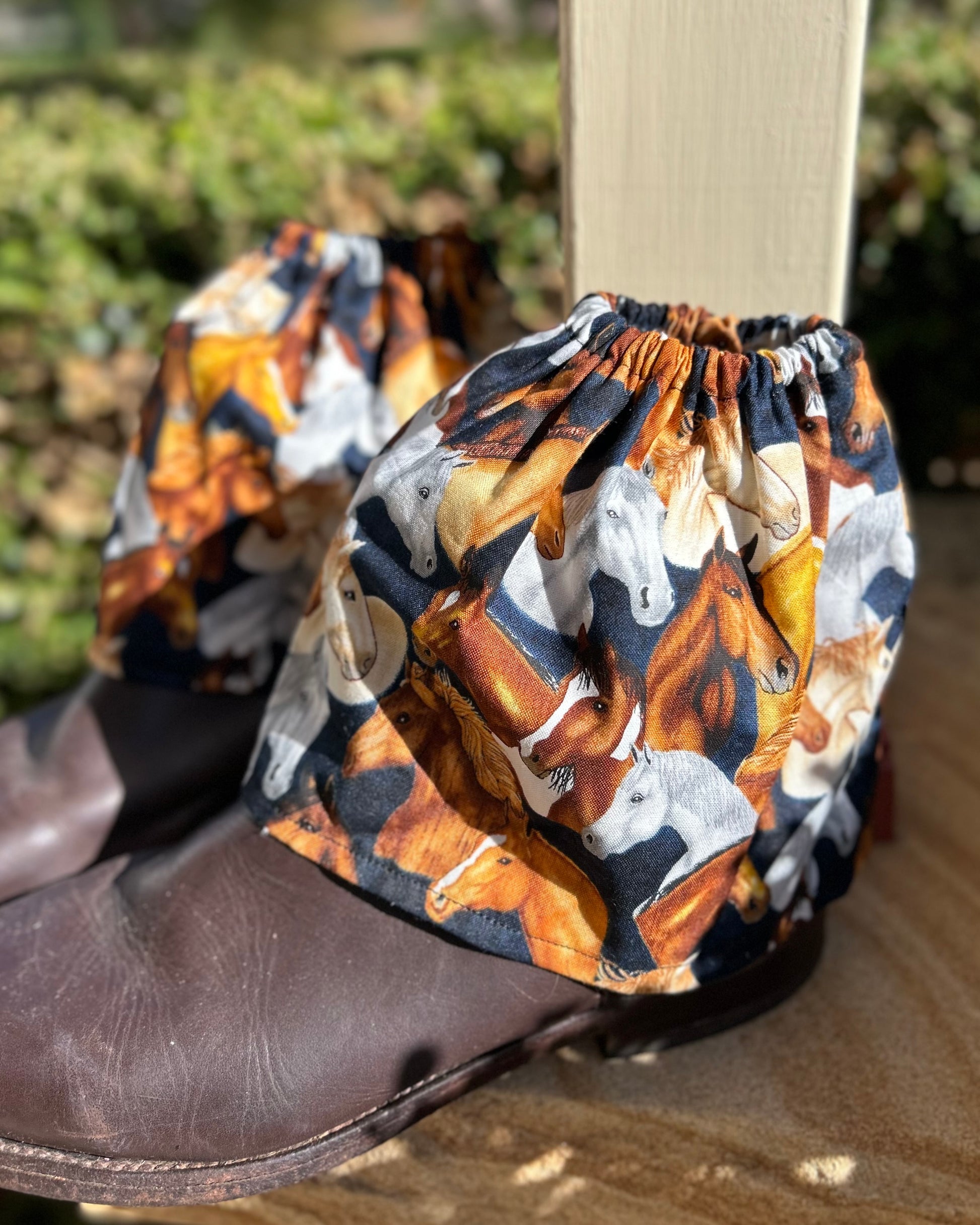 Sock Covers - Horses (Navy)
