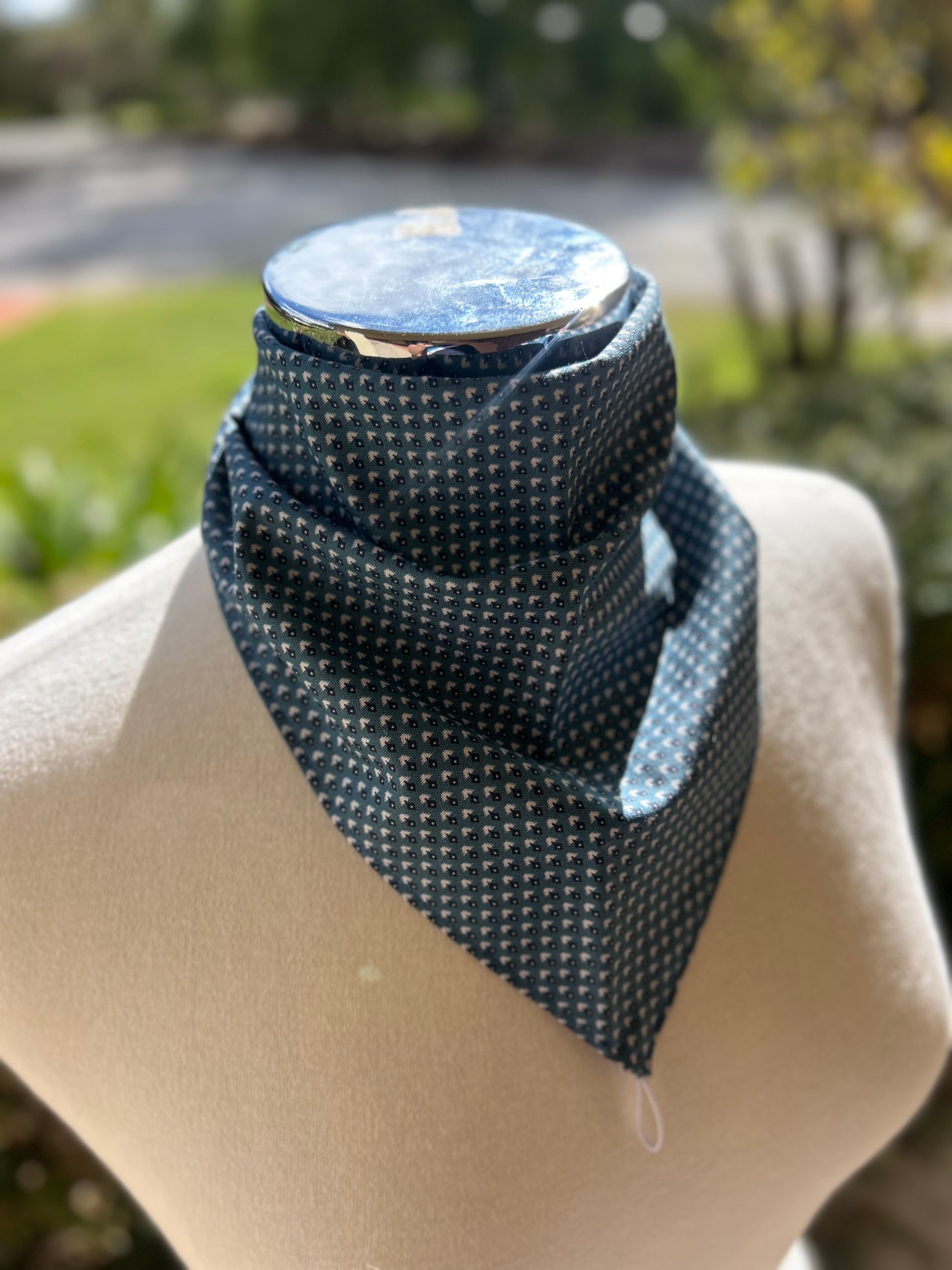 Cotton Neck Scarf - Steel Blue