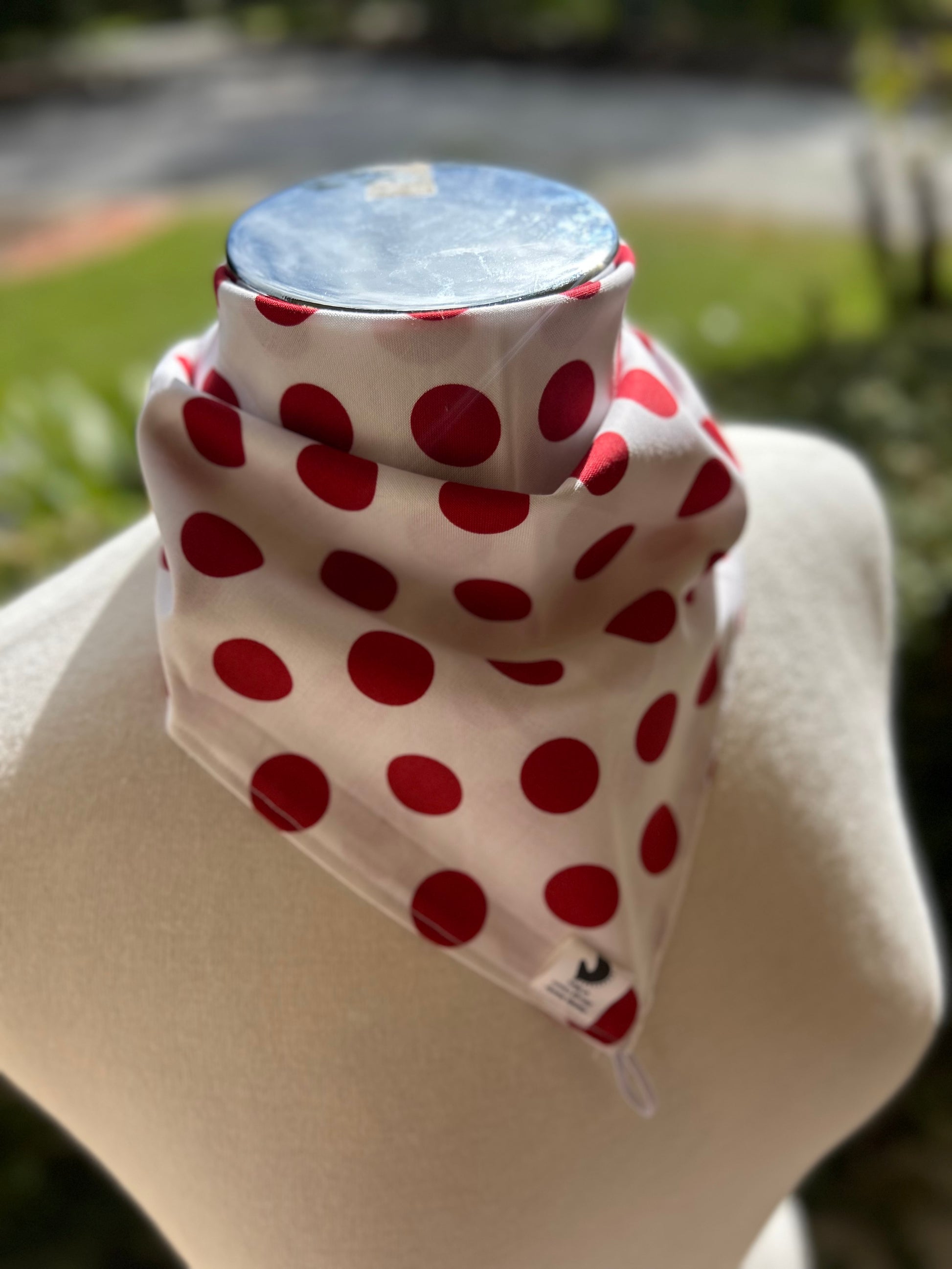 Cotton Neck Scarf - Red Polkadot
