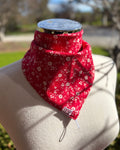 Cotton Neck Scarf - Cherry Red