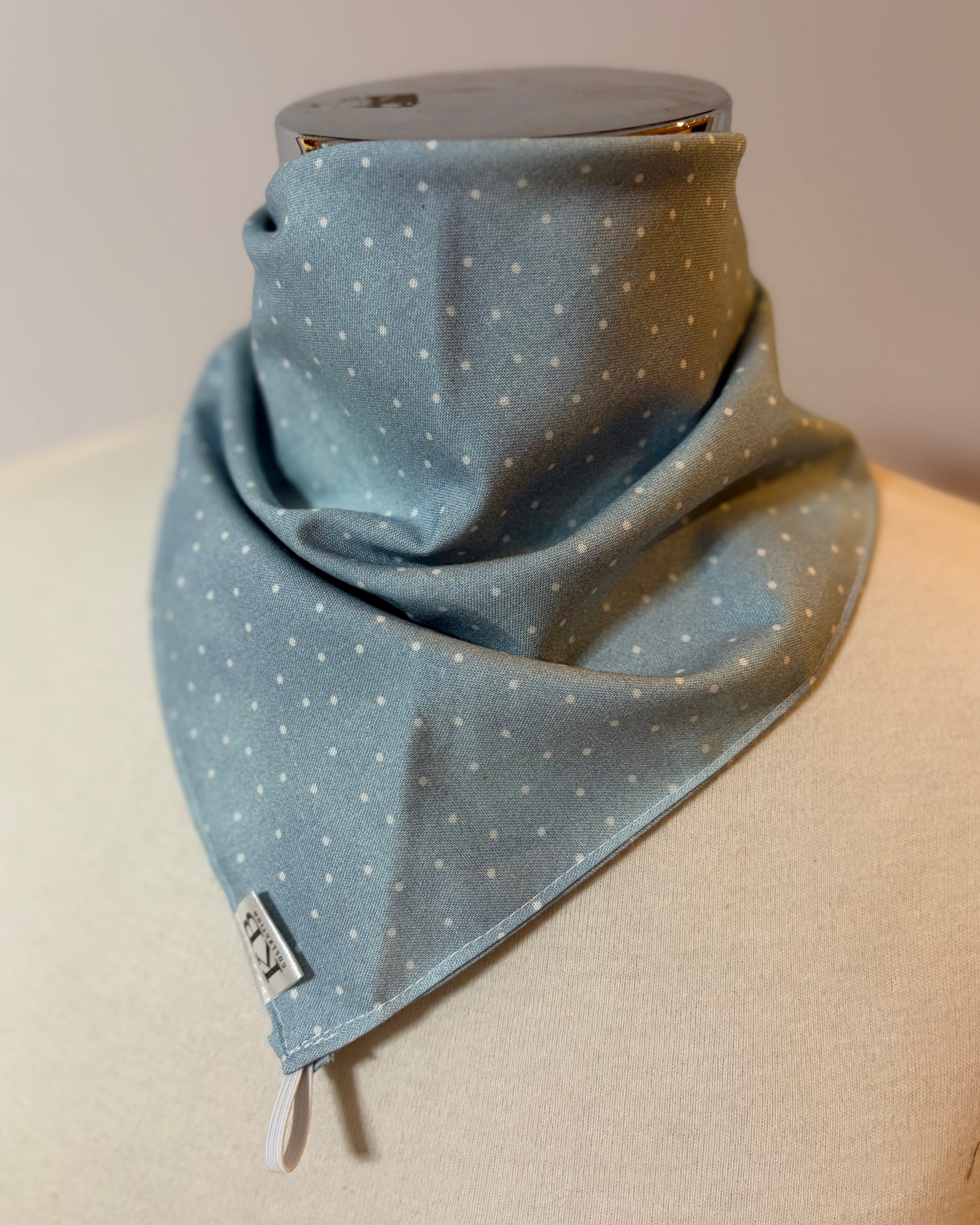 Cotton Neck Scarf - Sky ￼
