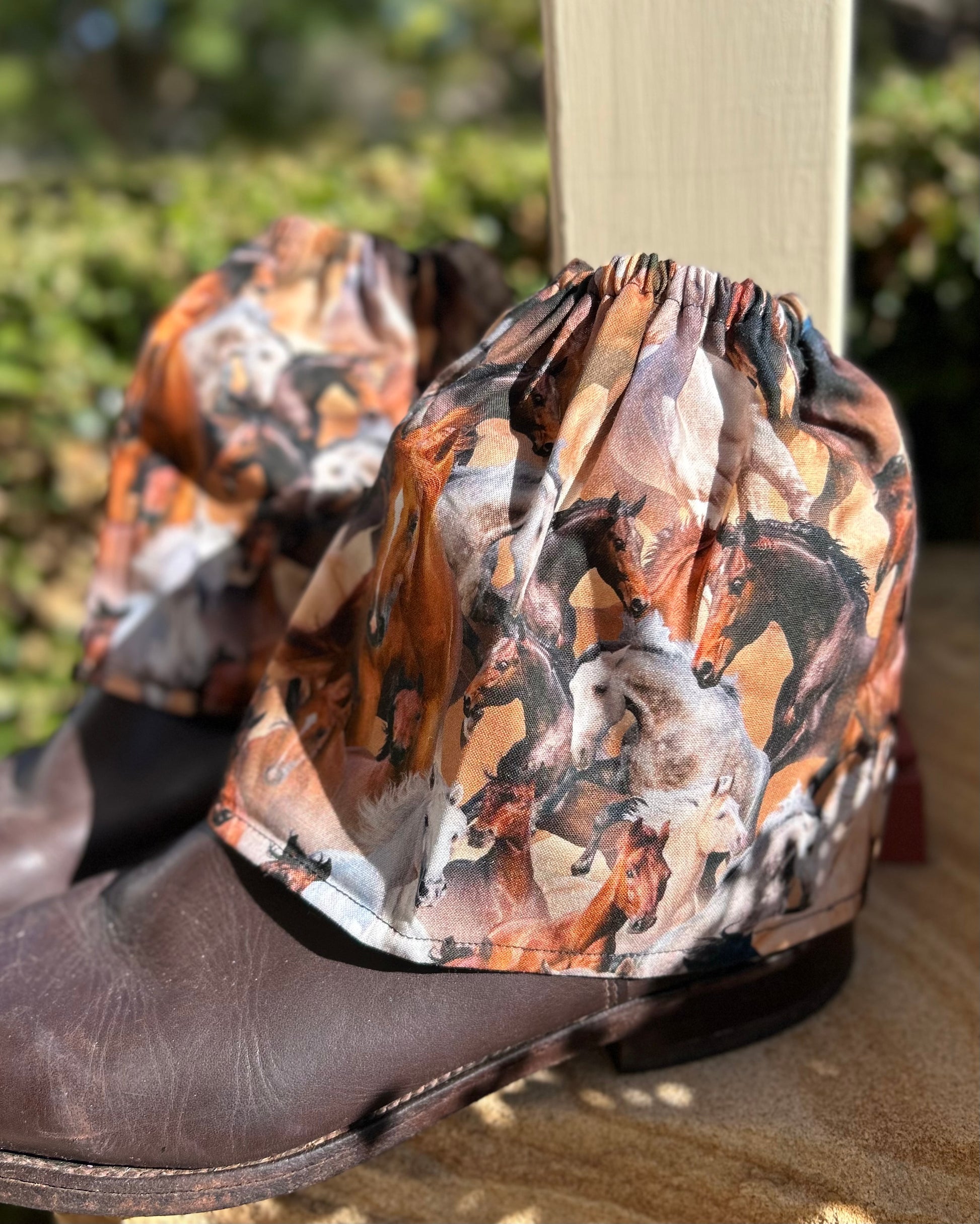 Sock Covers - Horses (Brown)