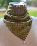 Cotton/Fleece Neck Scarf - Bottle Green
