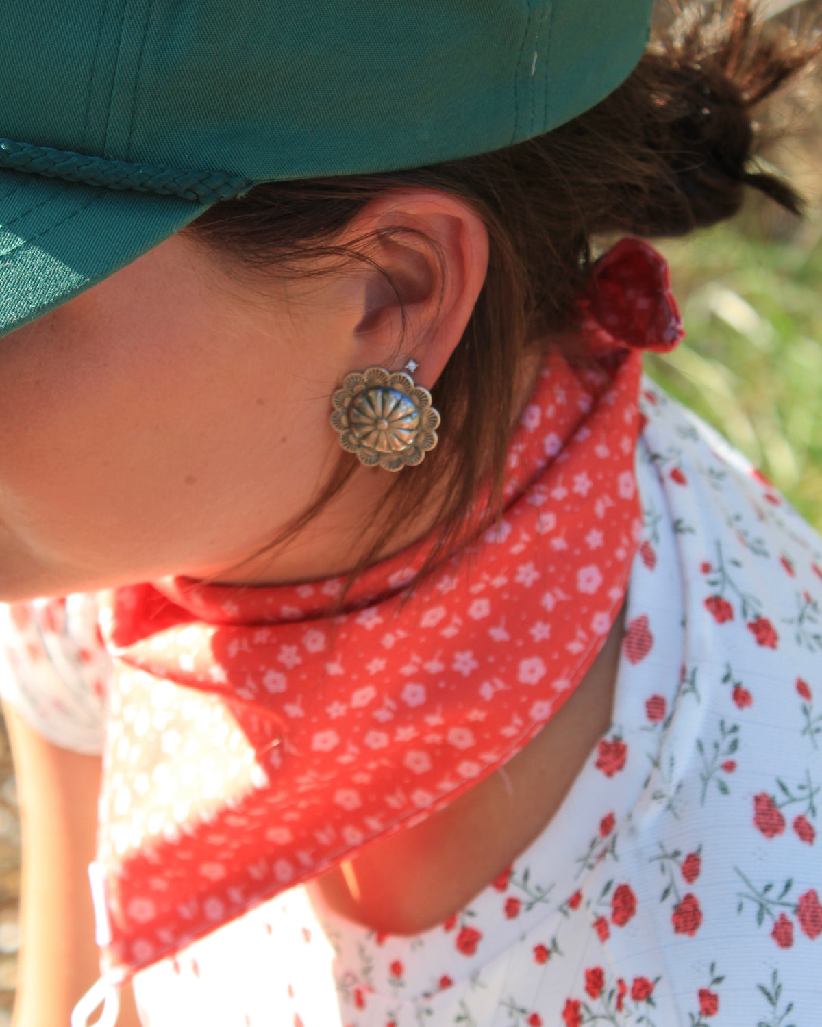 Cotton Neck Scarf - Strawberry Red
