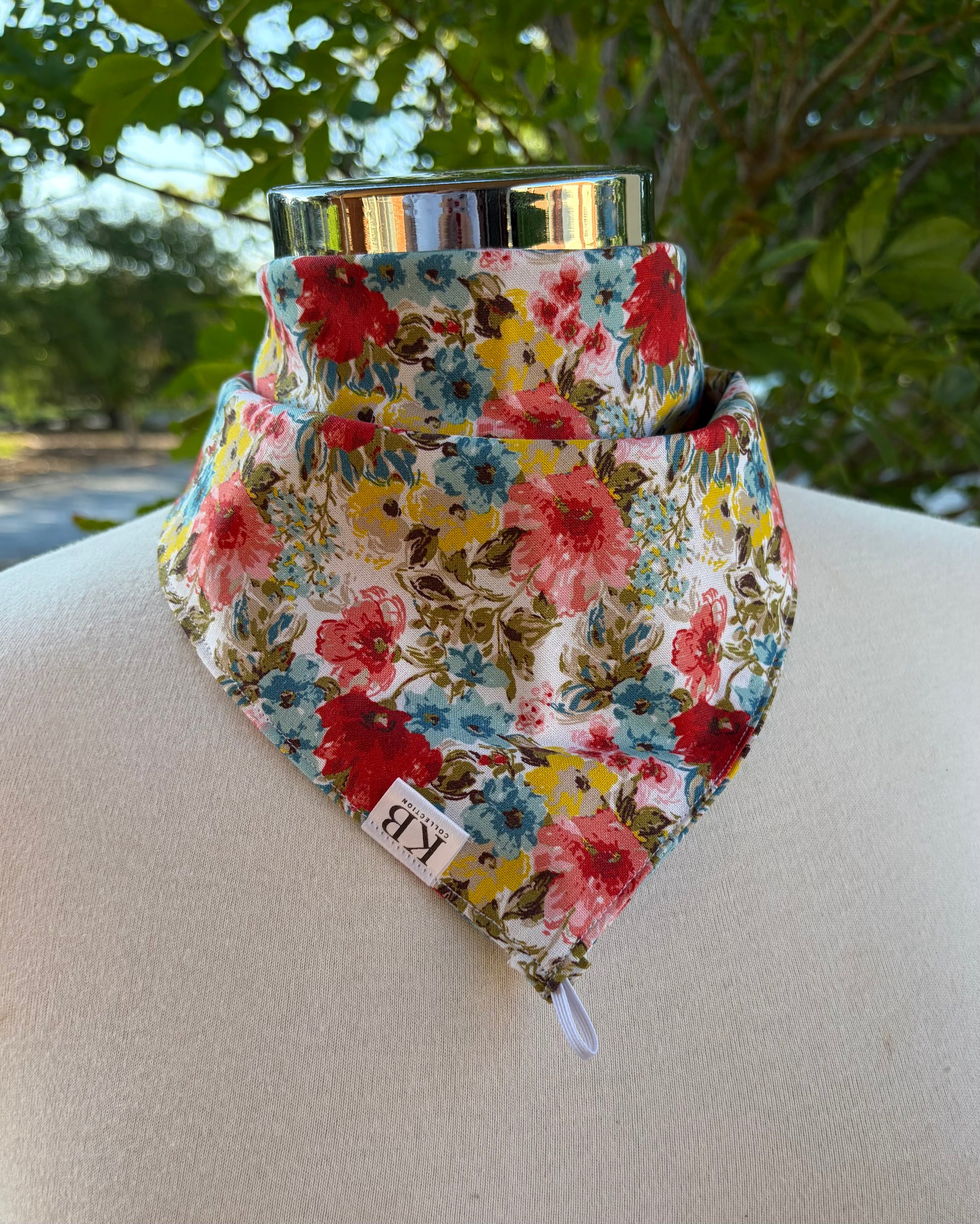 Cotton Neck Scarf - Painted Flowers