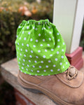 Sock Covers - Green Spots