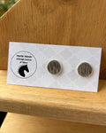 Cowhide Studs - (Silver) Roan