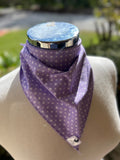 Cotton Neck Scarf - Lilac Spots