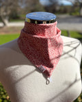 Cotton Neck Scarf - Pink Scroll