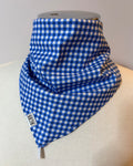 Cotton Neck Scarf - Blue Gingham