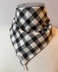 Cotton Neck Scarf - Black Gingham