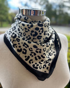 Satin Neck Scarf - Leopard Print