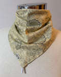Cotton Neck Scarf - Floral Outline
