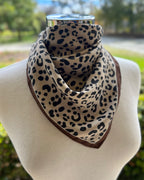 Satin Neck Scarf - Leopard Print