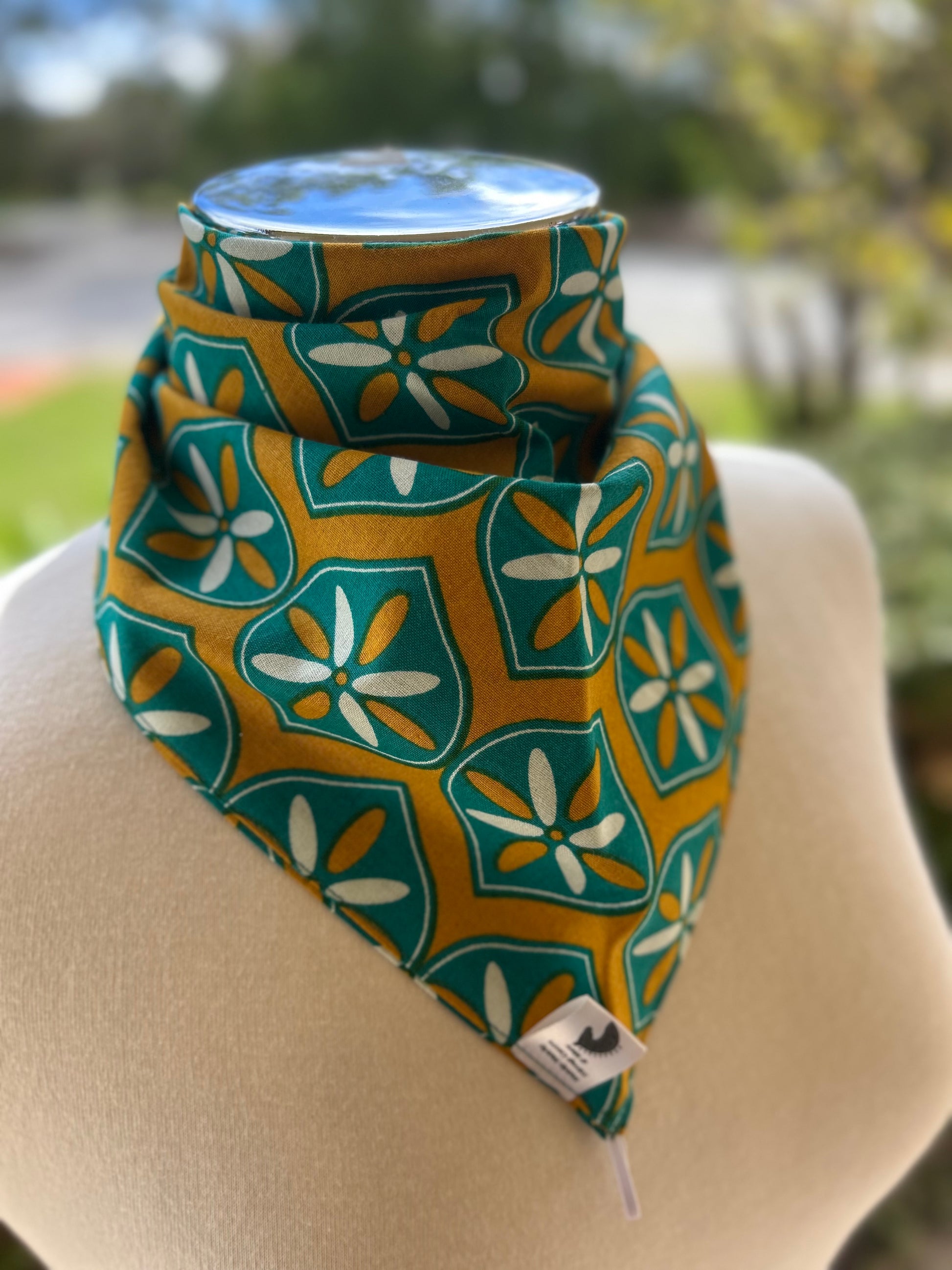 Cotton Neck Scarf - Retro Teal