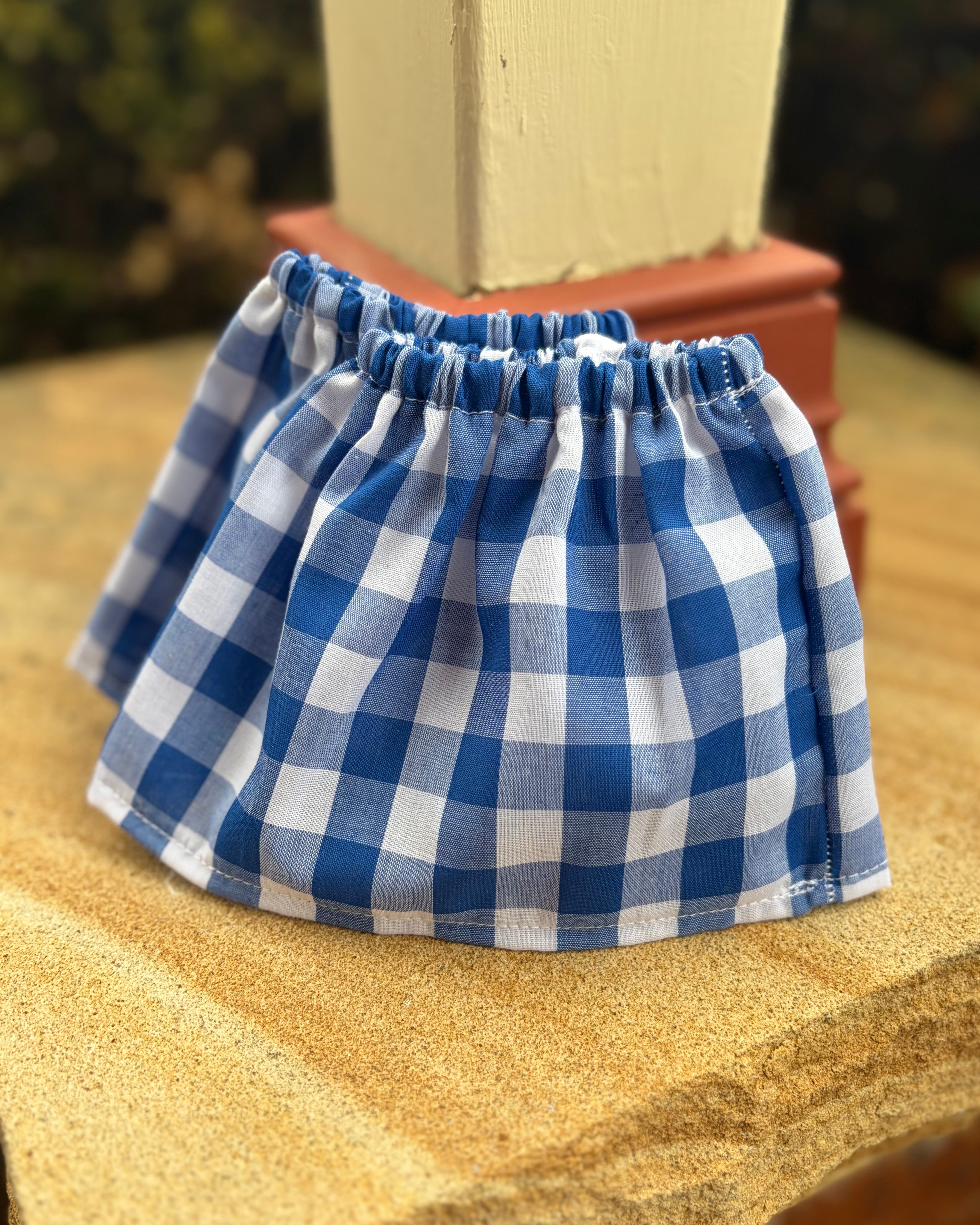 Sock Covers (Kids) - Blue Gingham