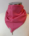 Cotton Neck Scarf - Fuchsia Gingham￼