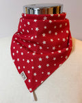 Cotton Neck Scarf - Red Stars