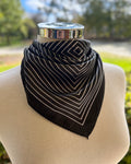 Satin Neck Scarf - Black & White