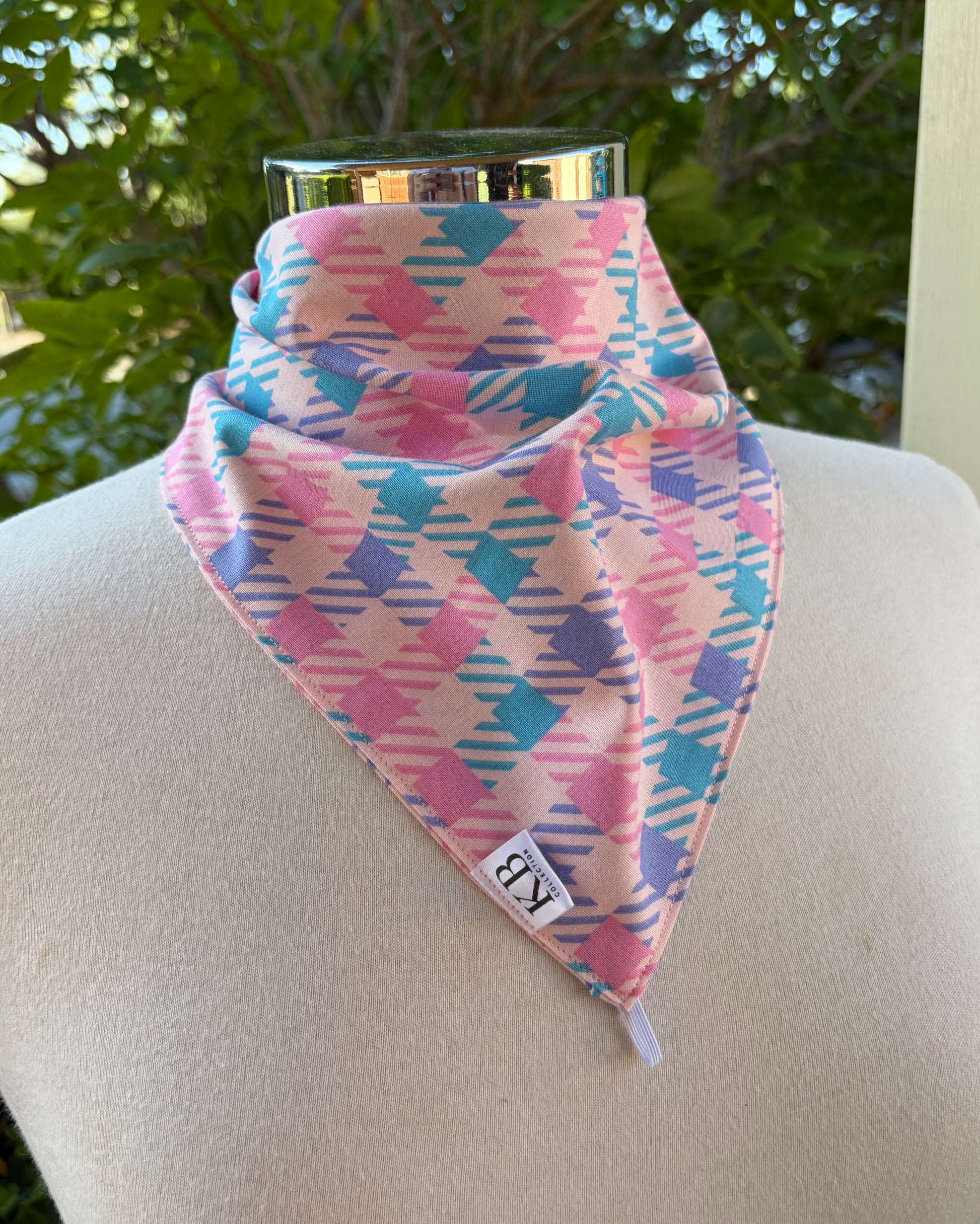 Cotton Neck Scarf - Pastel Gingham