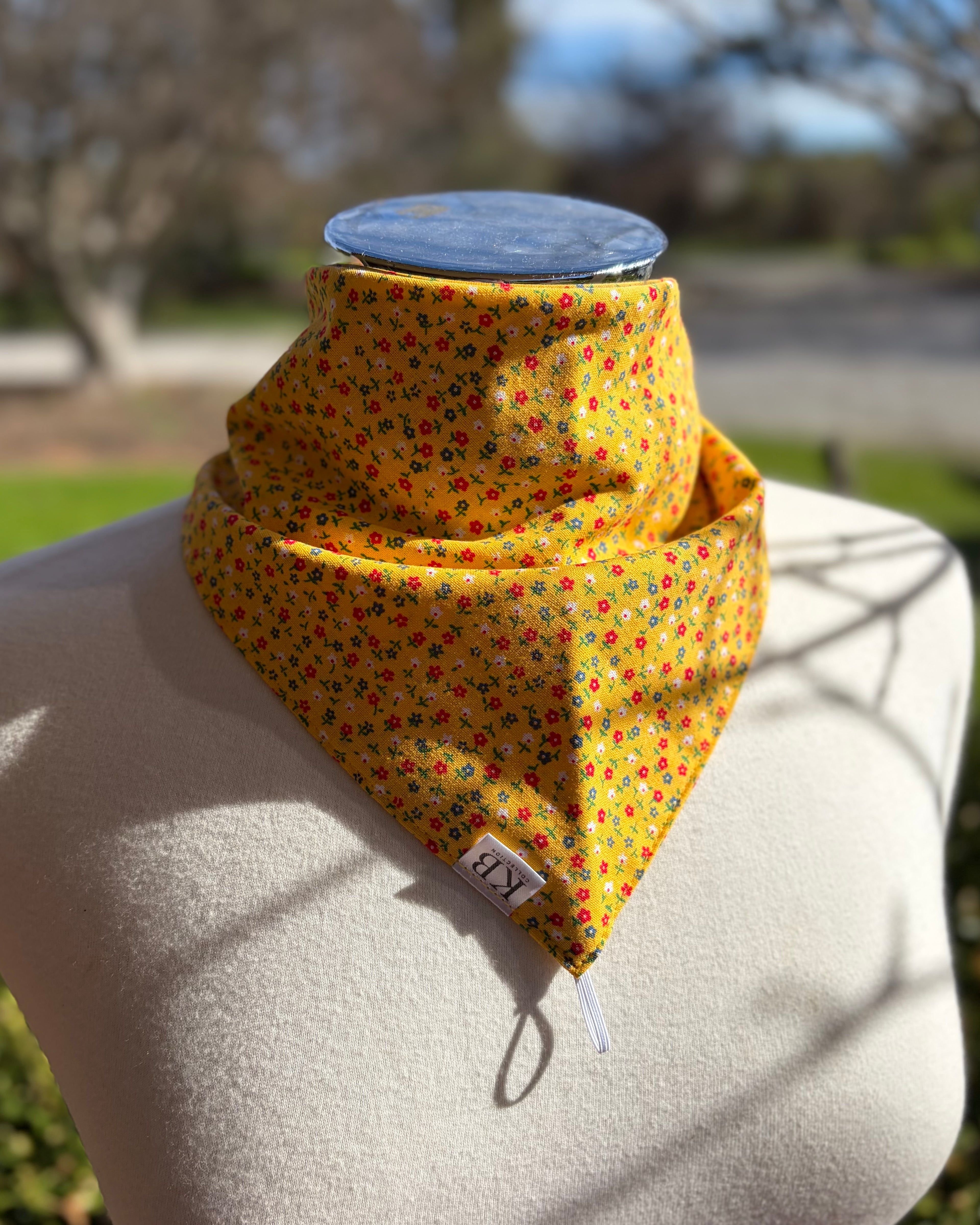 Cotton Neck Scarf - Yellow Daisies