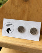 Cowhide Studs - (Silver) Roan