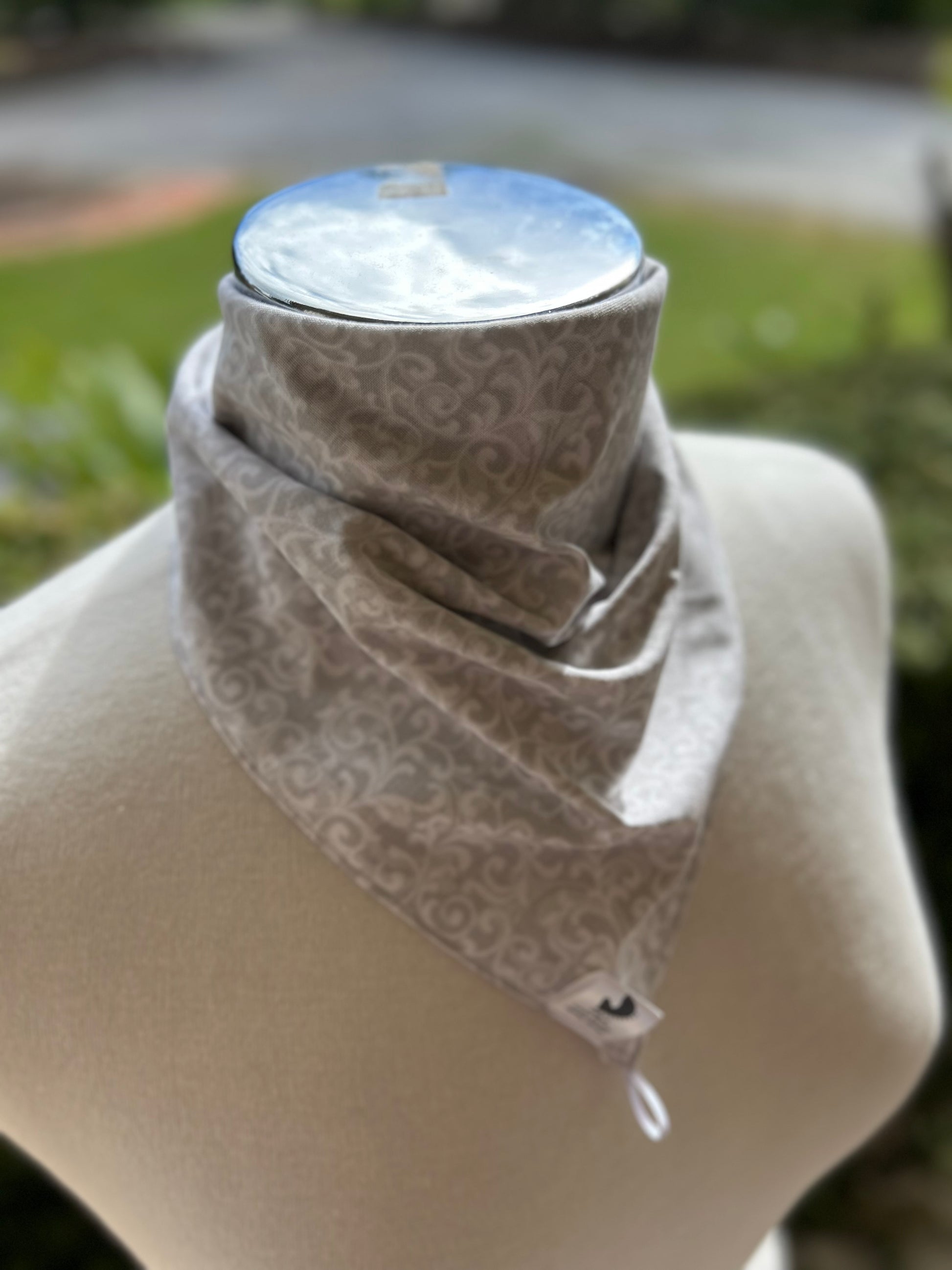Cotton Neck Scarf - Silver