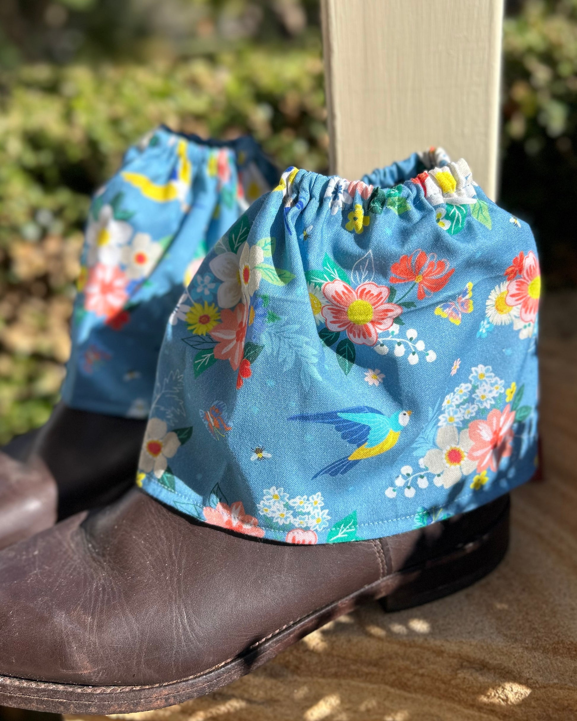 Sock Covers - Blue Birds