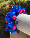 Ribbon Scrunchie - Navy, Pink & Blue
