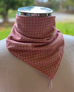 Cotton/Fleece Neck Scarf - Mushroom Pink