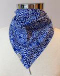 Cotton Neck Scarf - Blue Floral