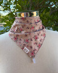 Cotton Neck Scarf - Beige Roses