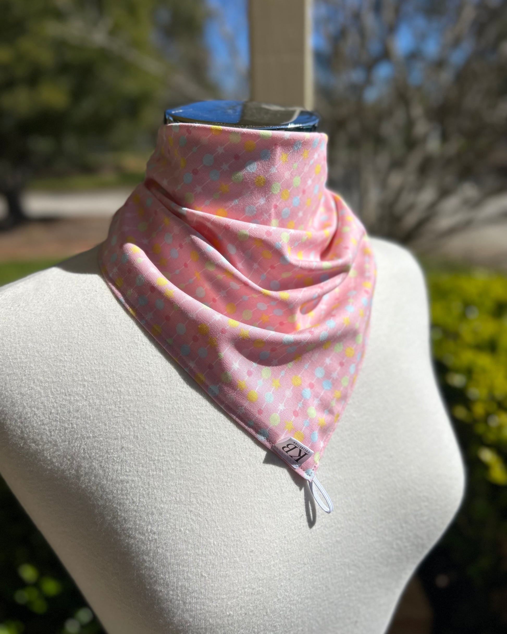 Cotton Neck Scarf - Pink Bunting
