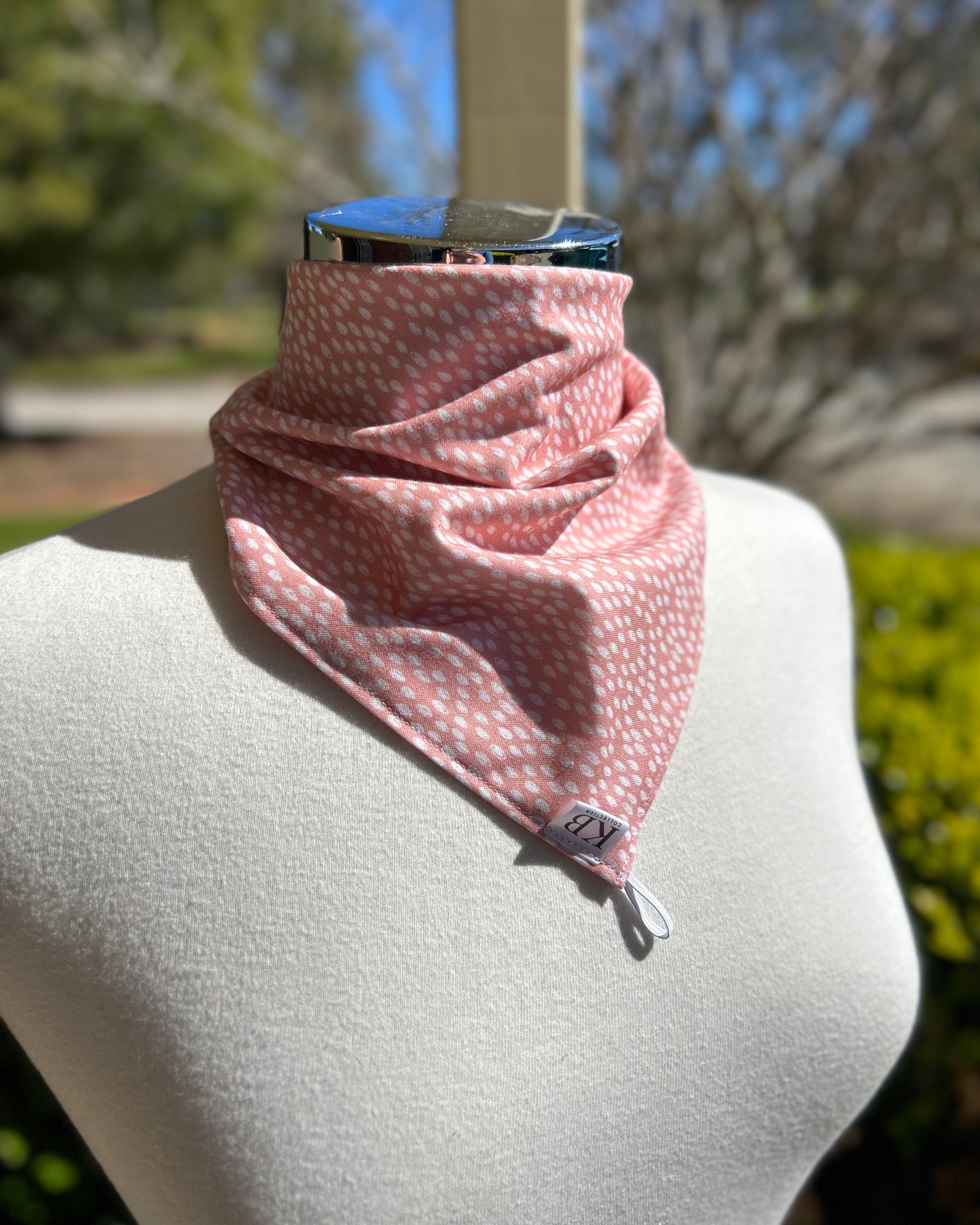 Cotton Neck Scarf - Mushroom Pink Petals