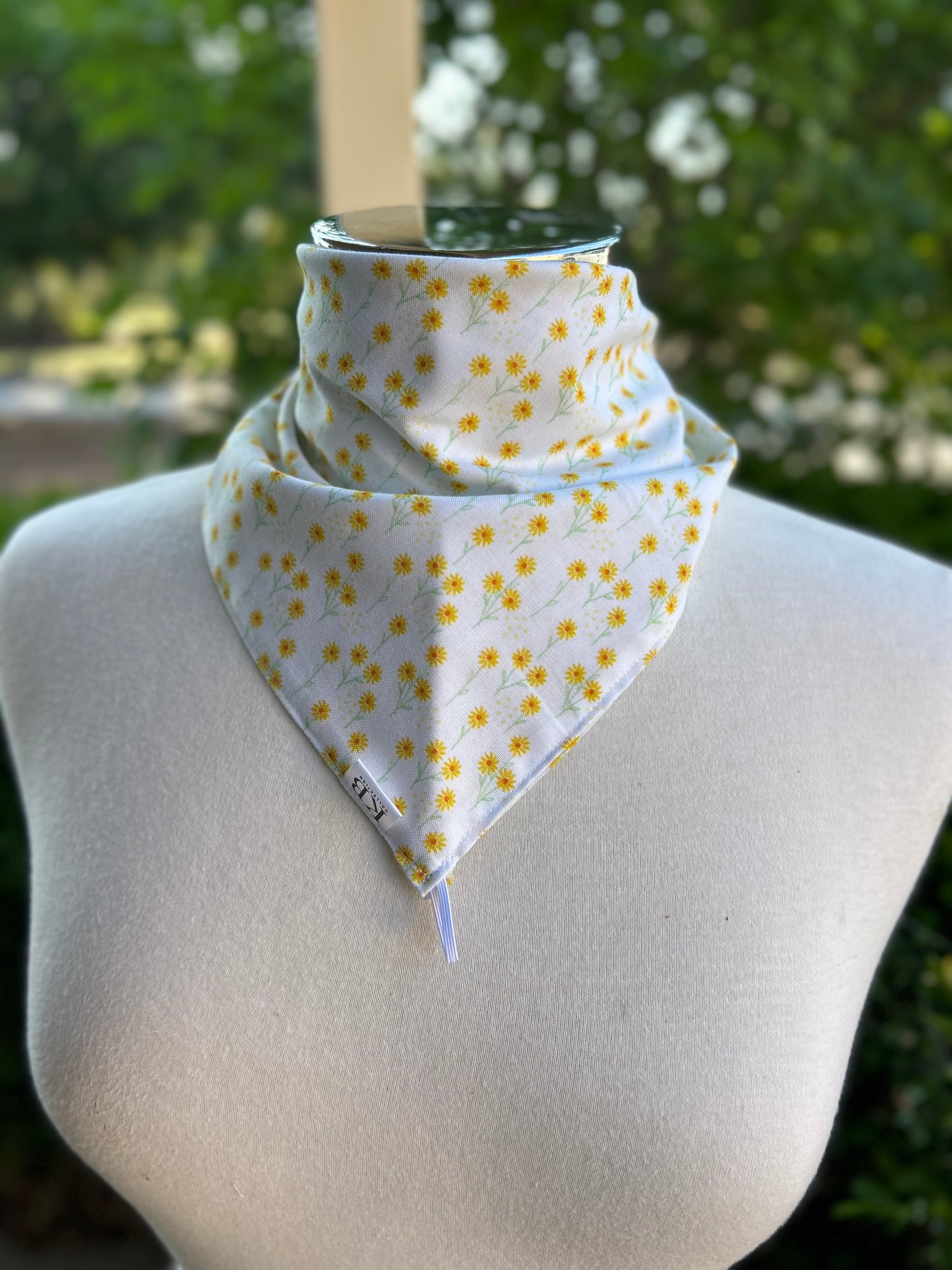 Cotton Neck Scarf - Yellow Daisies