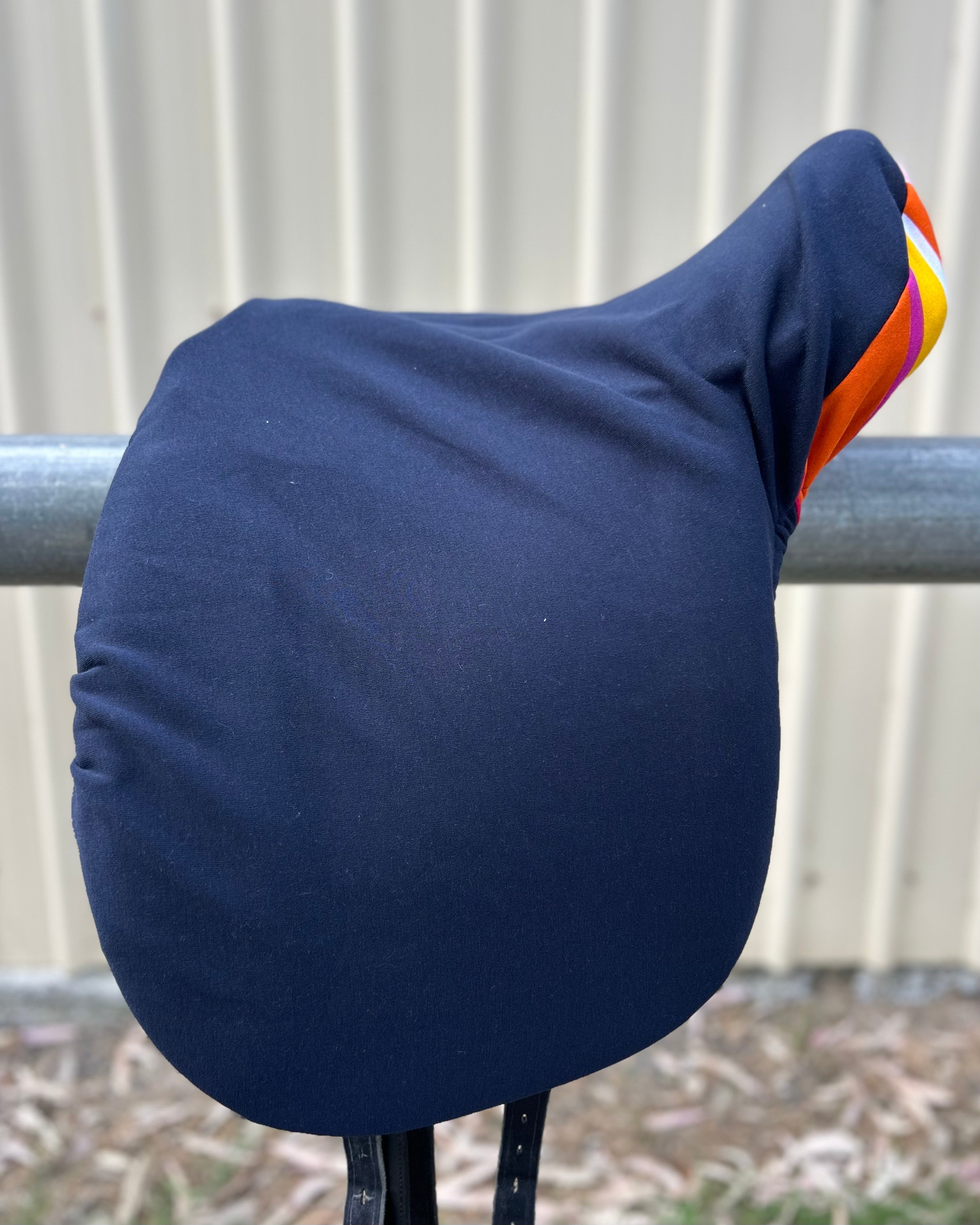 English Saddle Cover - Stripes