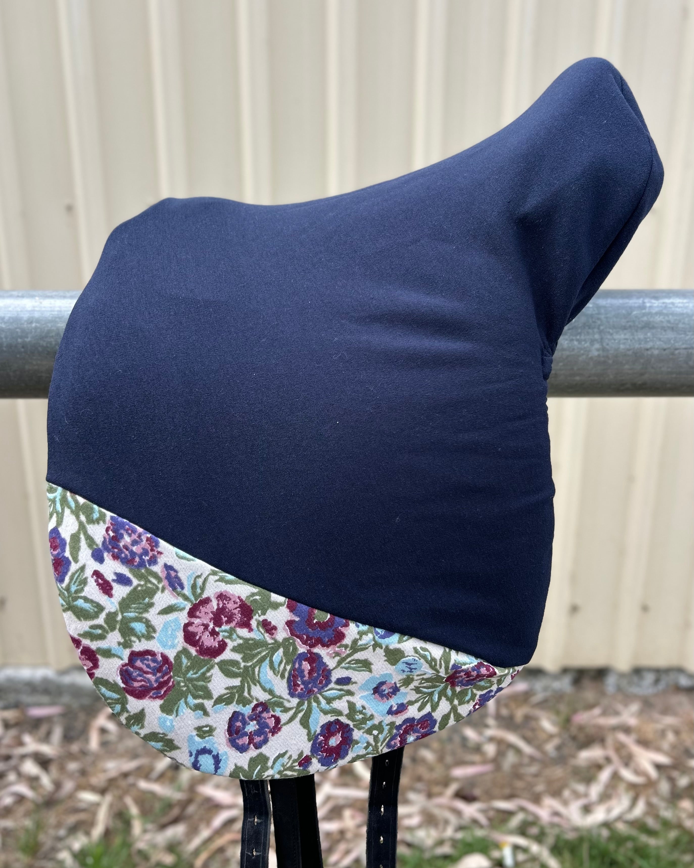 English Saddle Cover - Floral