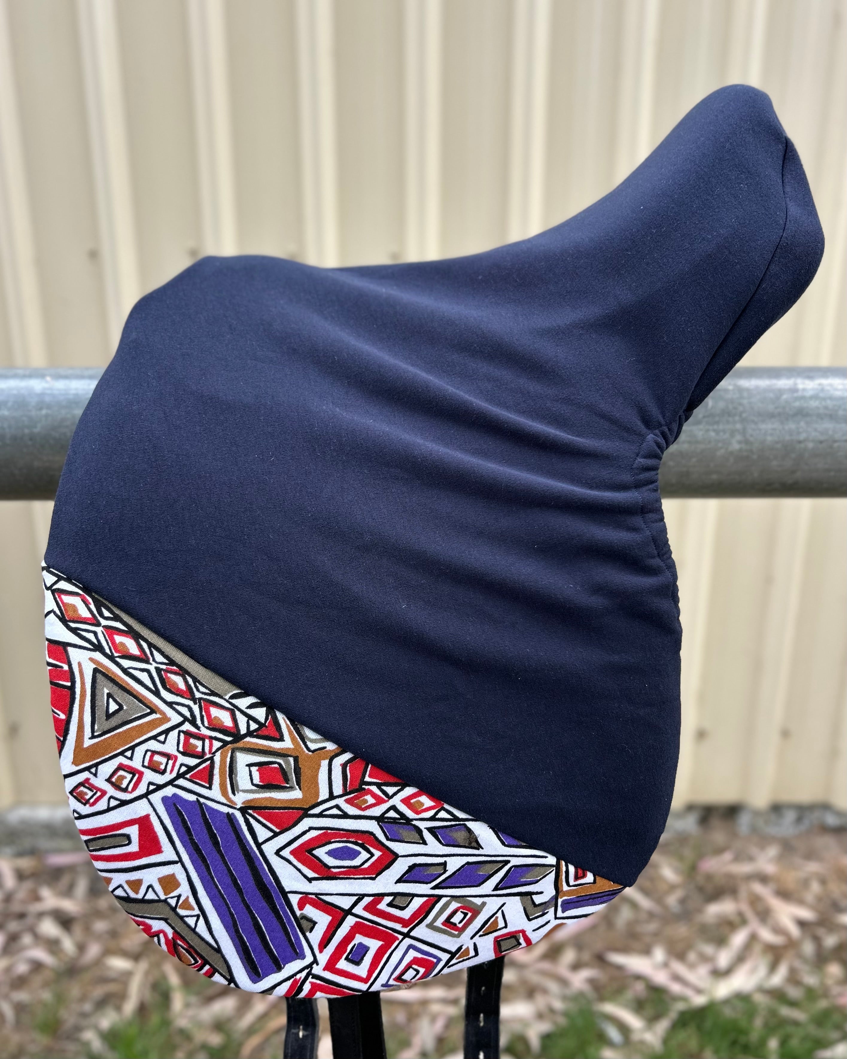 English Saddle Cover - Geometric