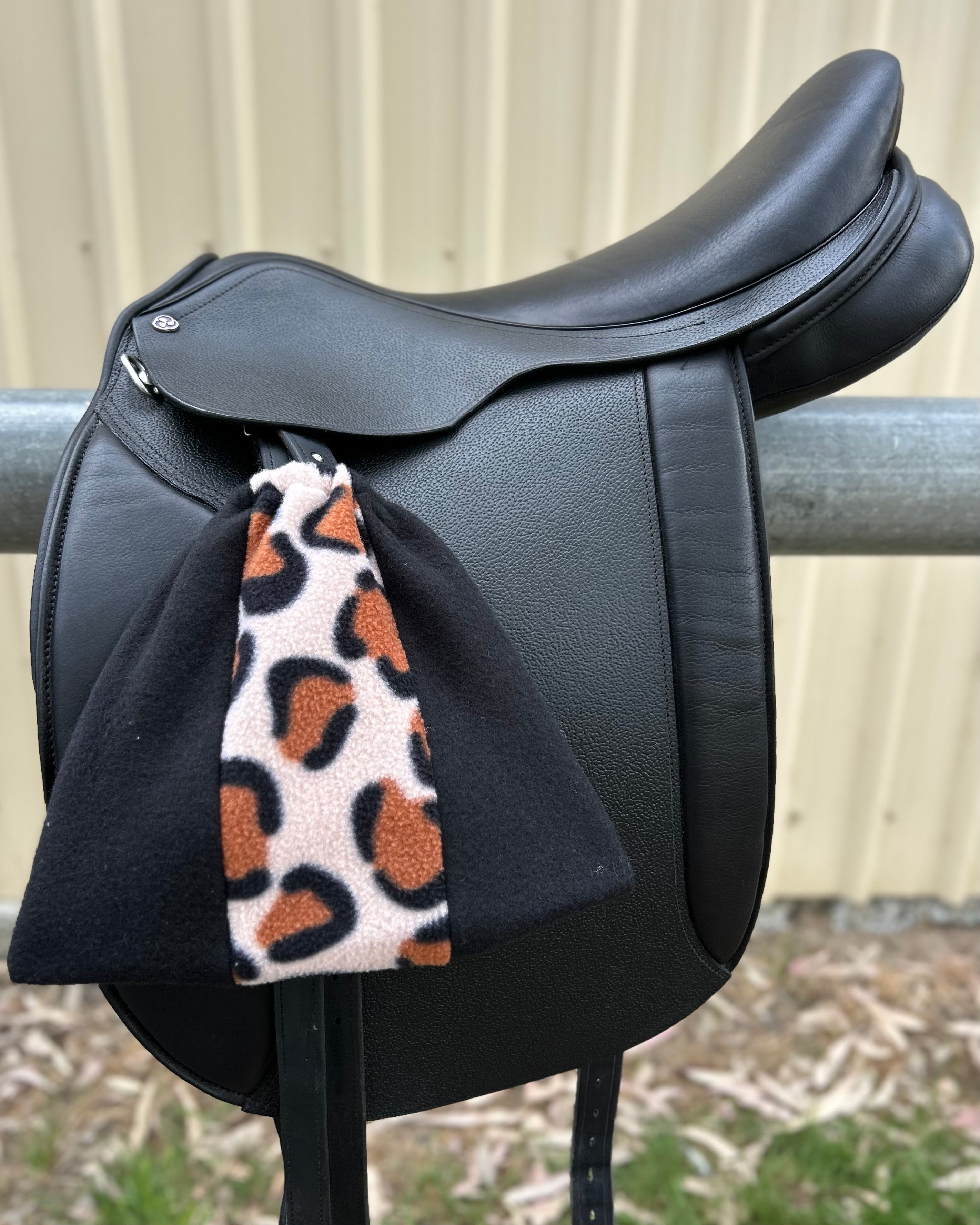 Fleece Stirrup Covers - Cheetah Print