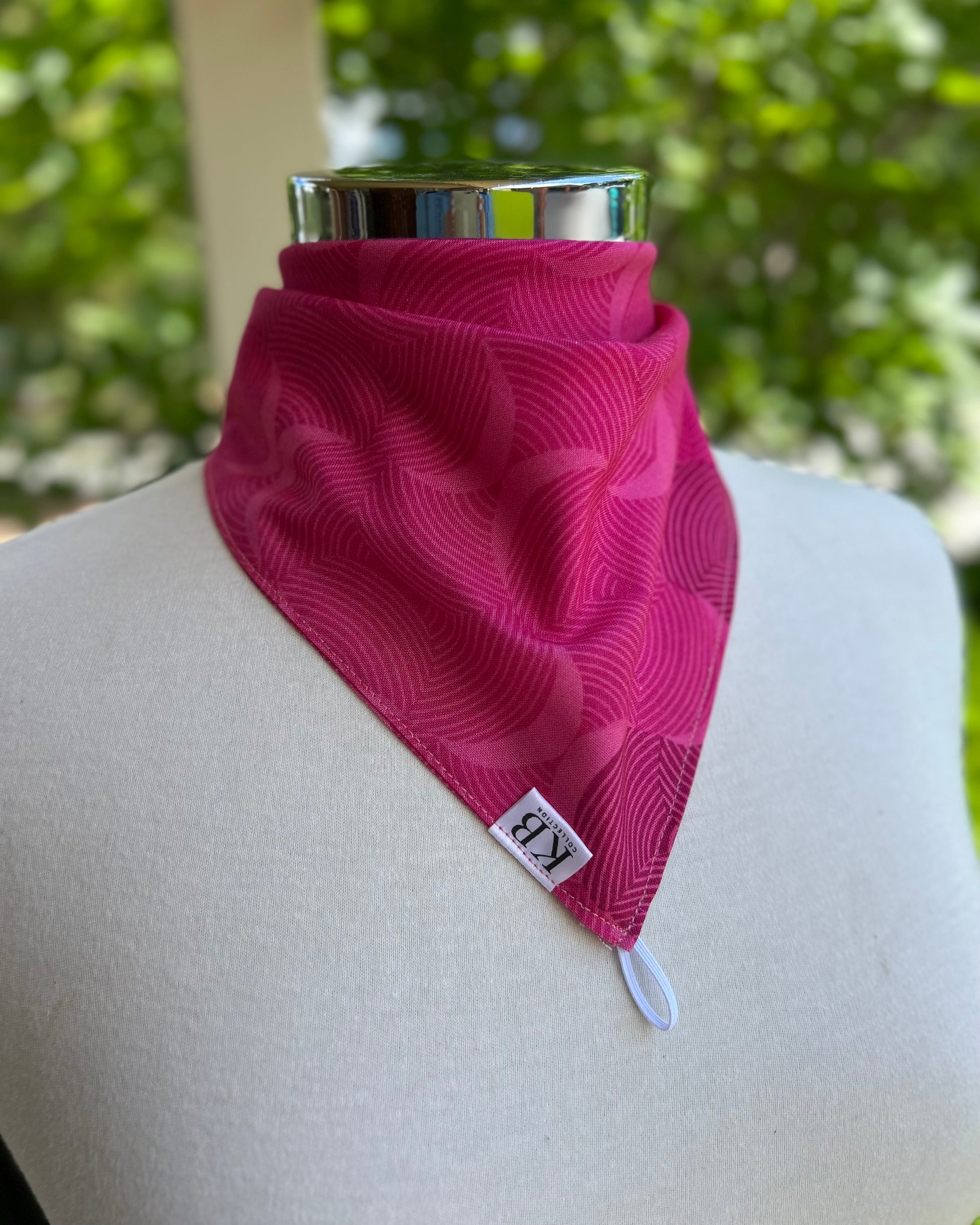 Cotton Neck Scarf - Pink Swirls