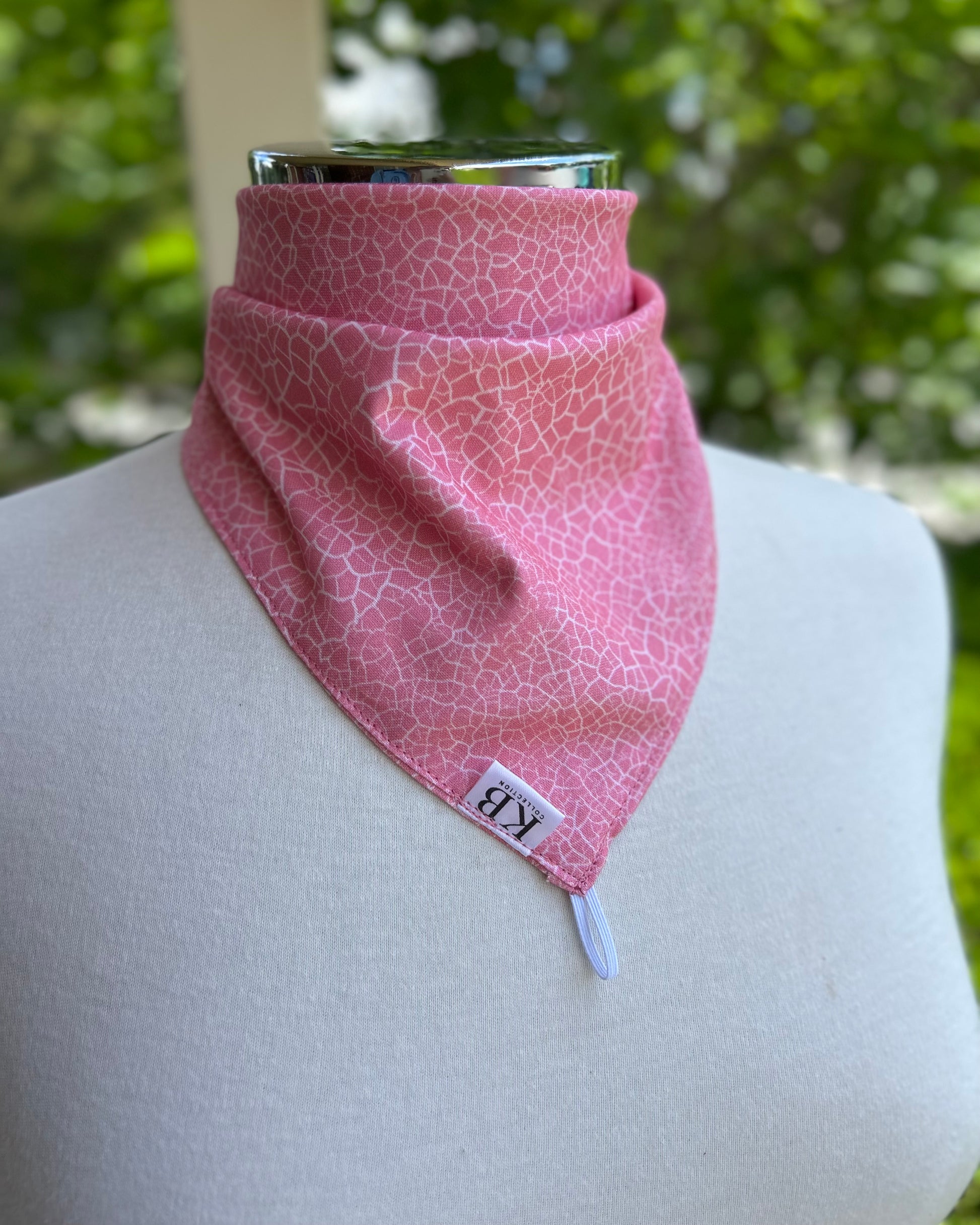 Cotton Neck Scarf - Pink Ripple