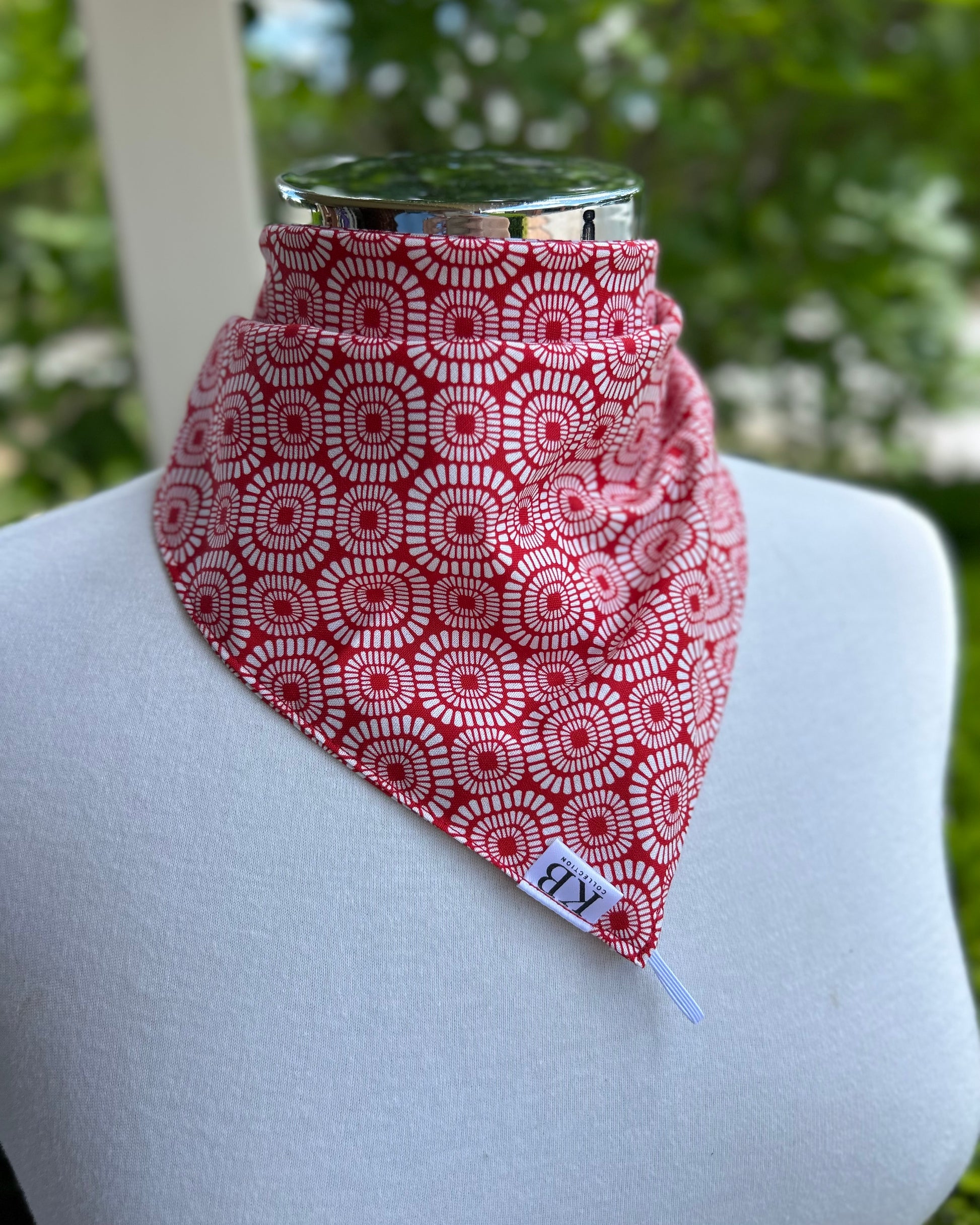 Cotton Neck Scarf - Retro Red