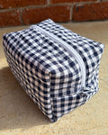 KB Cosmetic Bag - Navy Gingham