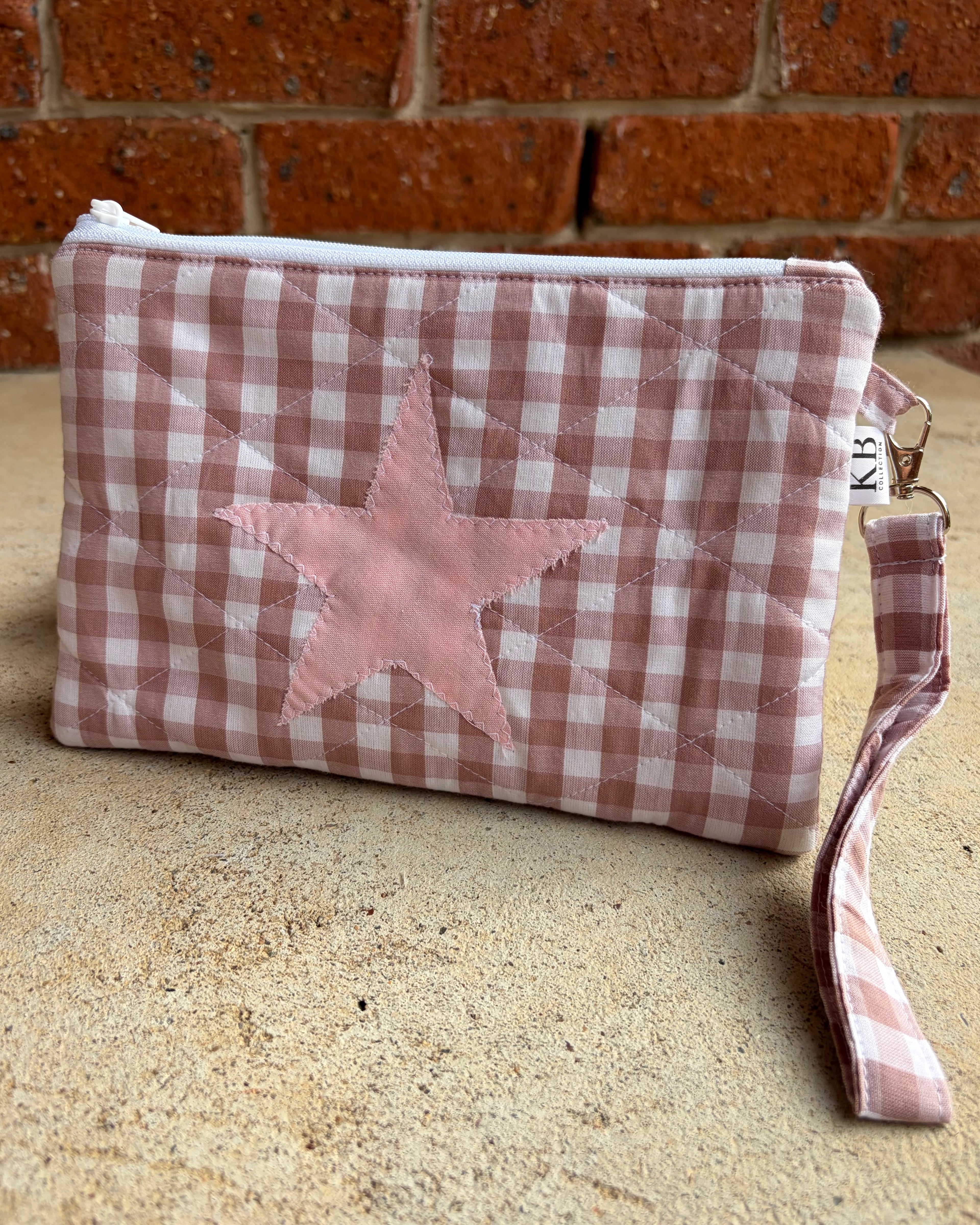 KB Quilted Purse - Blush Gingham