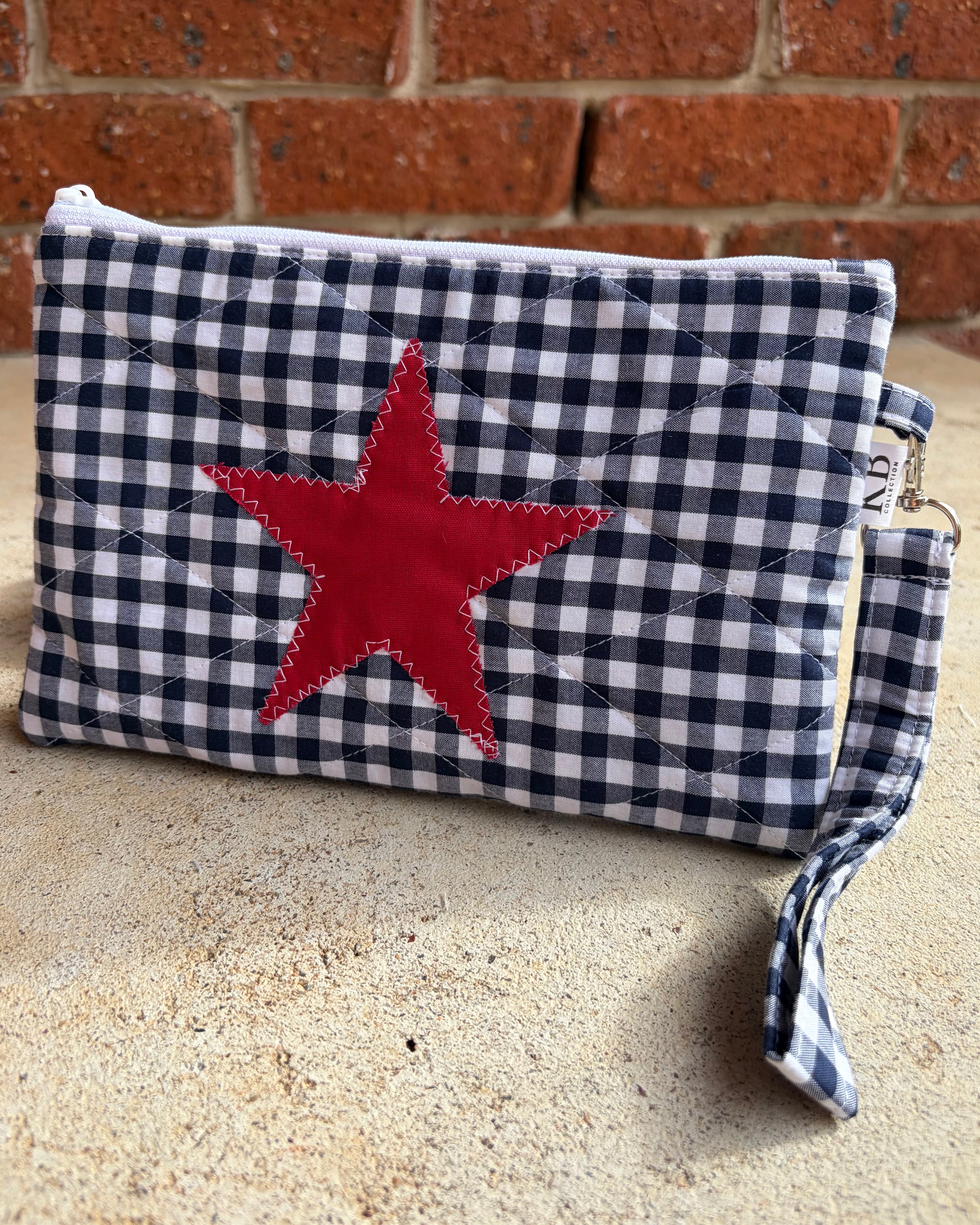 KB Quilted Purse - Navy Gingham