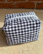 KB Cosmetic Bag - Navy Gingham