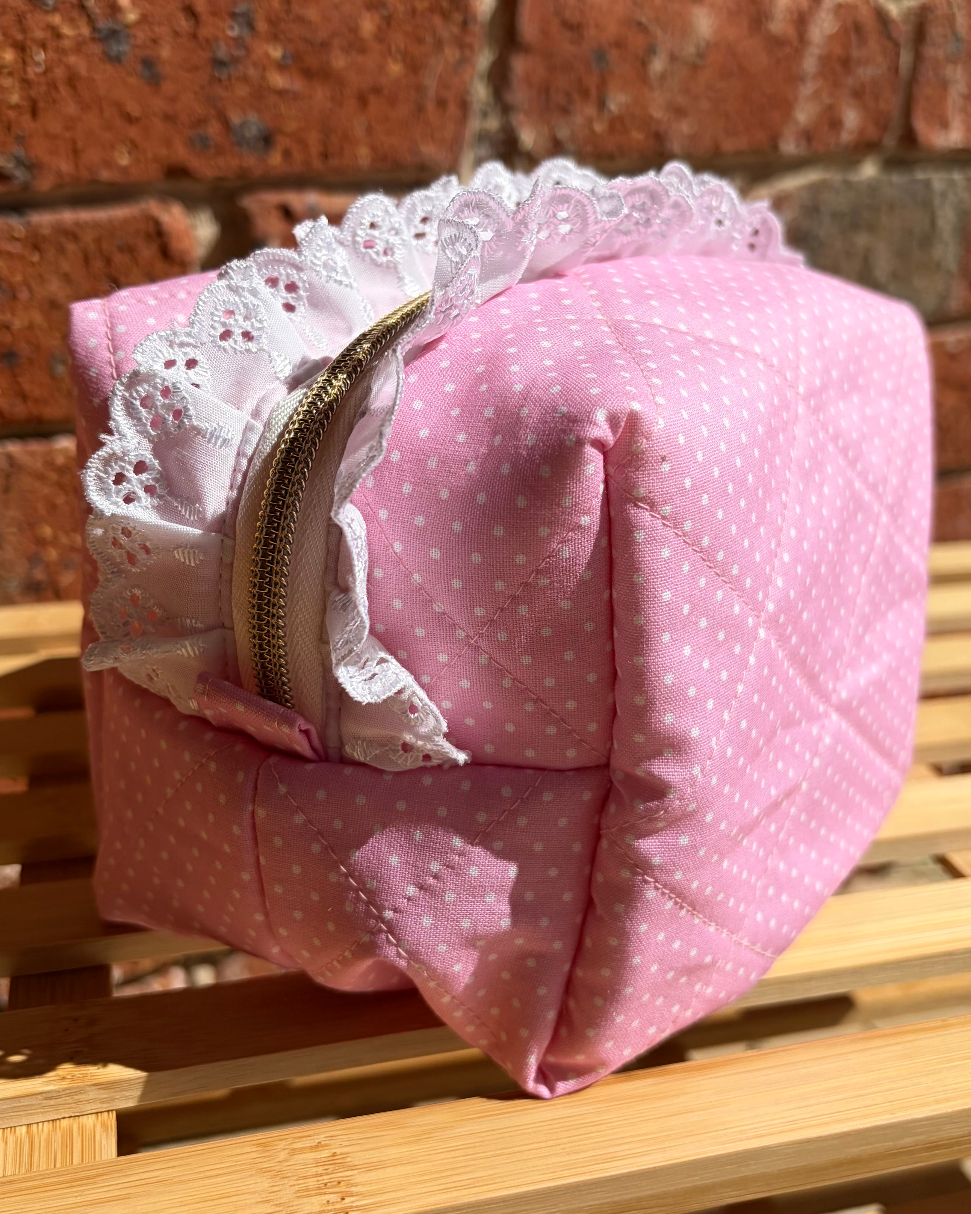 KB Cosmetic Bag - Pink Spots