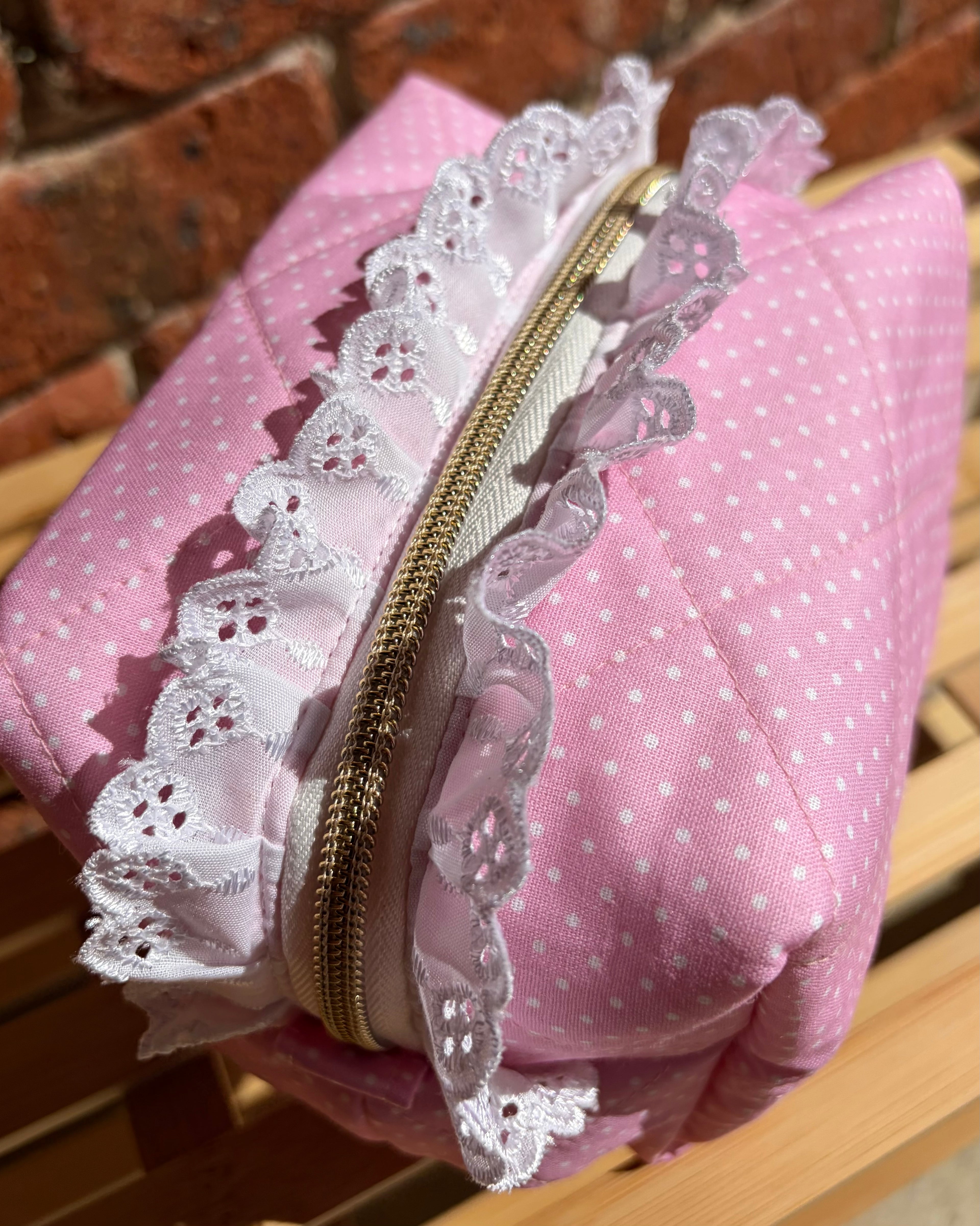 KB Cosmetic Bag - Pink Spots