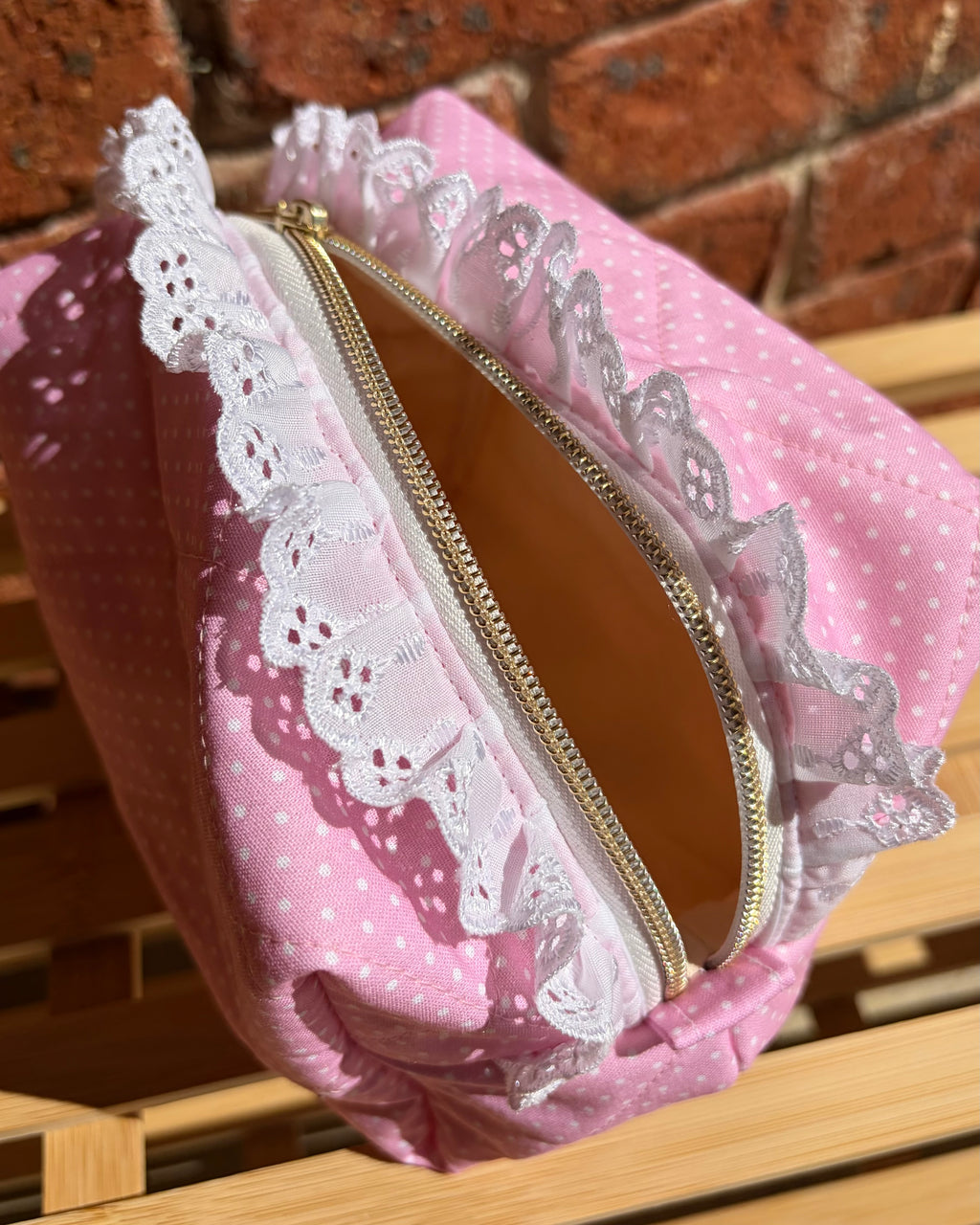 KB Cosmetic Bag - Pink Spots