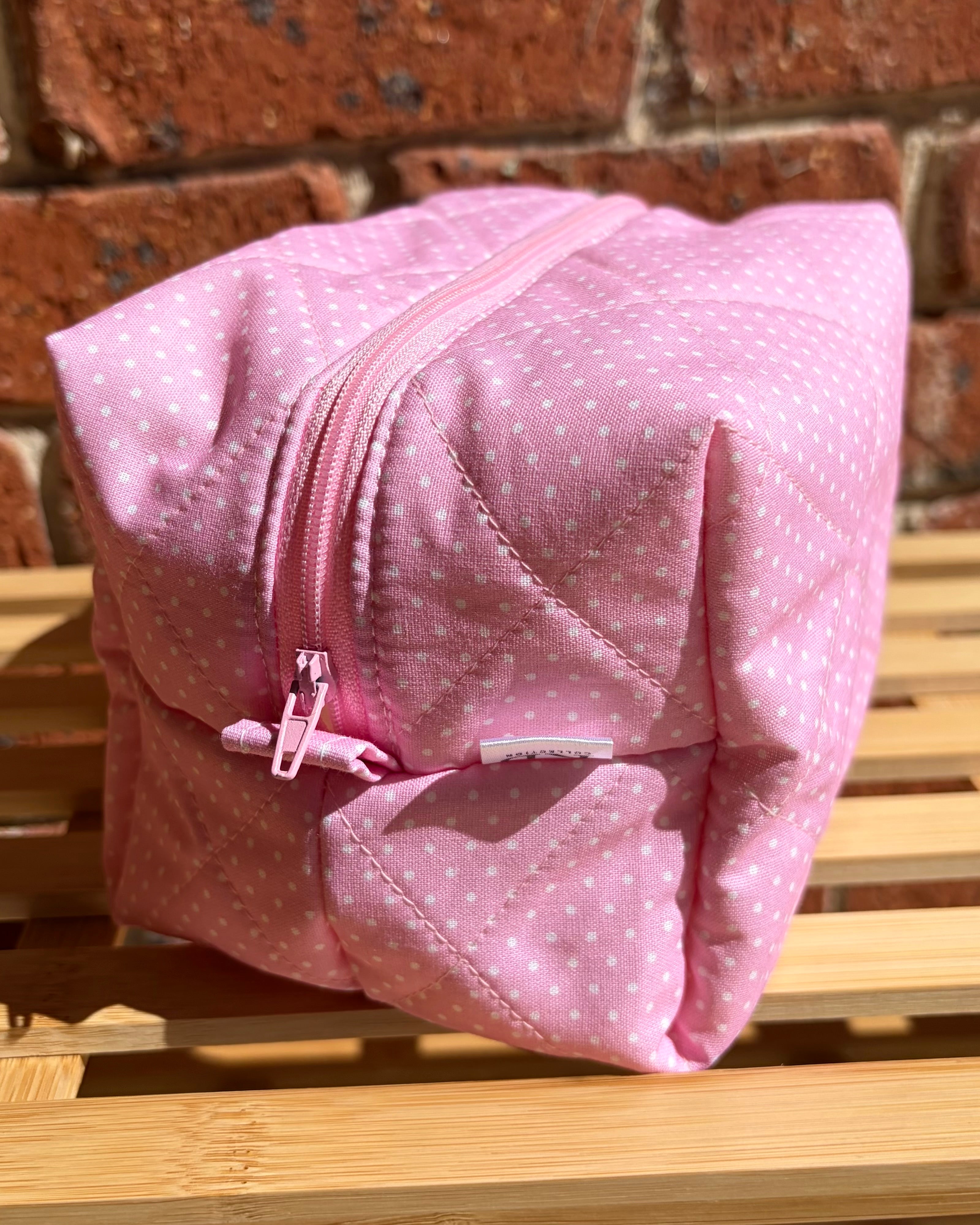 KB Cosmetic Bag - Pink Spots